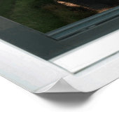 Zonnewestrandschap Windmill Faux Uitzicht Poster (Hoek)