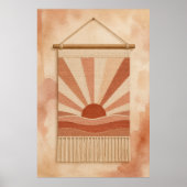 Zonneweverij op de Muur Gouache Boho Kunst Poster (Voorkant)