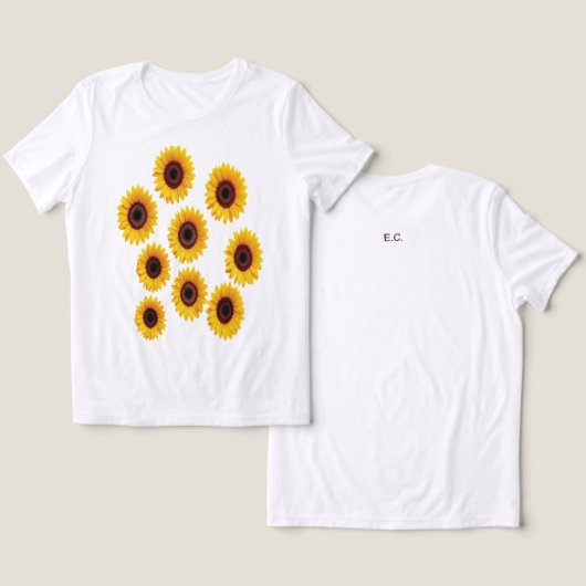 Zonnewiede Ontwerp Tri-Blend Shirt (Ontwerp Voorkant & Achterkant)