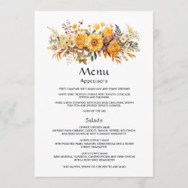 Zonnewijzer Bloemen Bruiloft Menu
