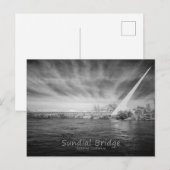 Zonnewijzer Brug Monochroom Briefkaart (Voorkant / Achterkant)