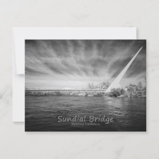 Zonnewijzer Brug Monochroom Briefkaart