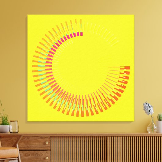 zonnewijzer canvas afdruk (Insitu (Woonkamer))