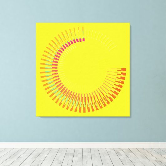 zonnewijzer canvas afdruk (Insitu (Houten vloer))