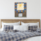 Zonnewijzer op gebouw, Duitsland Canvas Afdruk (Insitu (Slaapkamer))