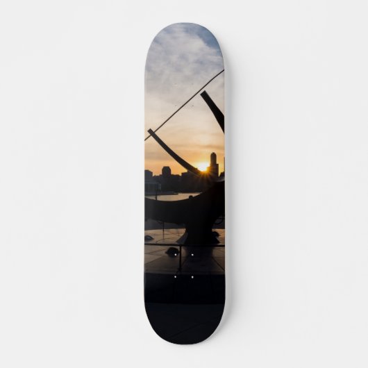 Zonnewijzer Zonsondergang Skateboard (Voorkant)