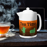 Zonnewoestijn schattige cactus Tea Time Medium Tea Theepot<br><div class="desc">Zonnewoestijn schattige cactus theemedium theepot - Wat een mooie theepot! Deze zal je ertoe aanzetten zelf een theefeestje op te zetten. Thee in stijl of koffie als je dat wilt. Pas de tekst desgewenst aan.</div>