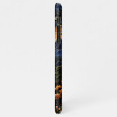 Zonnewolk berg pointillisme stijl iPhone hoesje (Linkerkant)