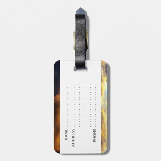 Zonnewolken Bagagelabel (Achterkant verticaal)