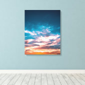 Zonnewolken Canvas Afdruk (Insitu (Houten vloer))
