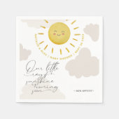 Zonnewolken Genderneutraal Baby shower Servet (Voorkant)