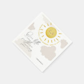 Zonnewolken Genderneutraal Baby shower Servet (Hoek)