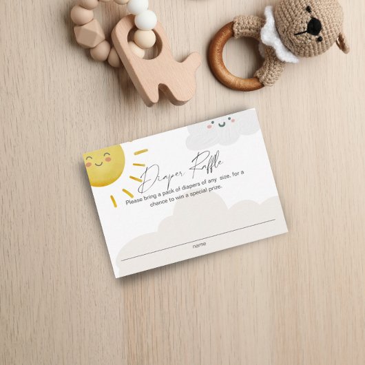 Zonnewolken Neutrale luier Raffle Small Informatiekaartje