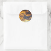 Zonnewolken Ronde Sticker (Tas)