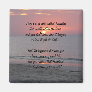 Zonnewonder van vriendschap Poem Magnet