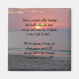 Zonnewonder van vriendschap Poem Magnet
