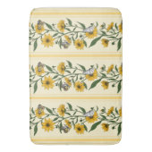 Zonnewortel bloemenstreep op gebroken wit badmat (Voorkant Verticaal)