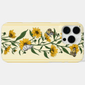 Zonnewortel bloemenstreep op gebroken wit Case-Mate iPhone case (Achterkant (horizontaal))