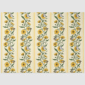 Zonnewortel bloemenstreep op gebroken wit tissuepapier (Voorkant)