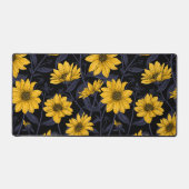 Zonnewortel, wilde zonnebloem in geel en blauw bureaumat (Voorkant)