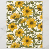 Zonnewortel, wilde zonnebloem op off white (Achterkant)