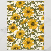 Zonnewortel, wilde zonnebloem op off white (Voorkant)