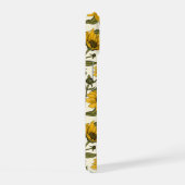 Zonnewortel, wilde zonnebloem op off white iPhone 15 case (Rechterkant)