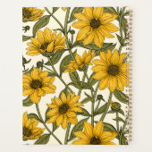 Zonnewortel, wilde zonnebloem op off white planner (Achterkant)