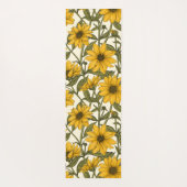 Zonnewortel, wilde zonnebloem op off white yogamat (Achterkant)