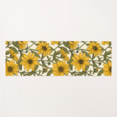 Zonnewortel, wilde zonnebloem op off white yogamat (Voorkant (horizontaal))
