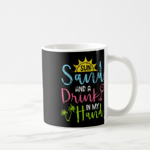 Zonnezand en een Drink in mijn hand Grappige stran Koffiemok
