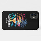 Zonnezand en een Drink In My Hand Beach Cruise Case-Mate iPhone Case (Achterkant (horizontaal))
