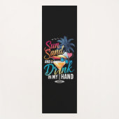 Zonnezand en een Drink In My Hand Beach Cruise Yogamat (Voorkant)