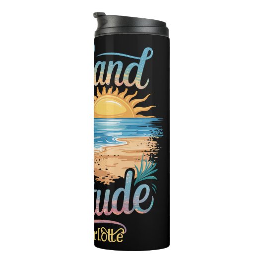 Zonnezand en een hart vol dankbaarheid thermosbeker (Geroteerd rechts)