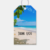Zonnezand en Surf Tropical Beach Dank u Cadeaulabel (Voorkant)
