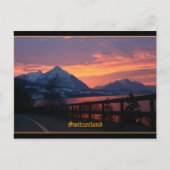 Zonnezee over het Thun-meer bij Interlaken Zwitser Briefkaart (Voorkant)