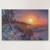 Zonnezelangs zee kust puzzel (Horizontaal)