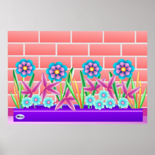 Zonnezijde van het poster van de tuin (Voorkant)