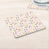 Zonnezomer Kartonnen Onderzetters (Schuin)