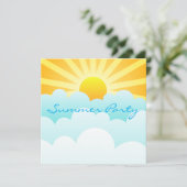 Zonnezomerfeest Kaart uitnodiging (Staand voorkant)
