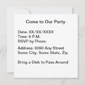 Zonnezomerfeest Kaart uitnodiging (Achterkant)