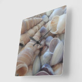 Zonnezomerschalen. Romantisch, exotisch tropisch Vierkante Klok (Hoek)