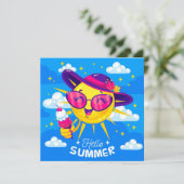 Zonnezomerse Wenskaart (Staand voorkant)