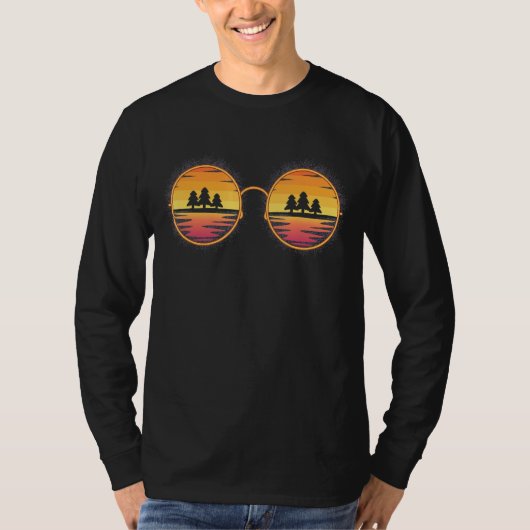 Zonnezomervakantie Pine-bomen strand Tropisch S T-shirt (Voorkant)