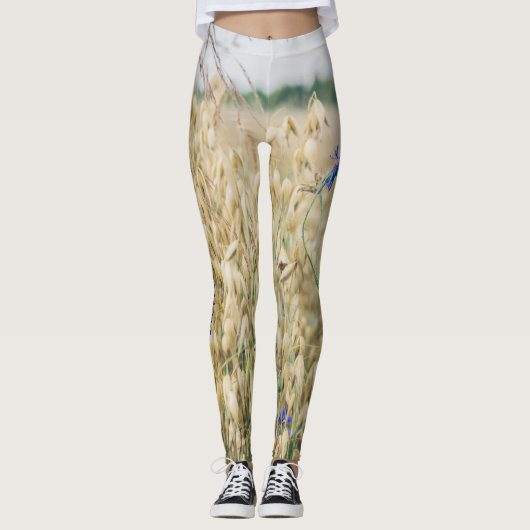 Zonnezomervelden Leggings (Voorkant)
