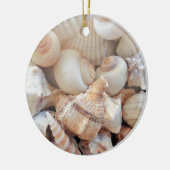 Zonnezomerzeeschelpen, zeehondenpels, strand Love Keramisch Ornament (Links)