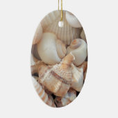 Zonnezomerzeeschelpen, zeehondenpels, strand Love Keramisch Ornament (Rechts)