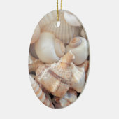 Zonnezomerzeeschelpen, zeehondenpels, strand Love Keramisch Ornament (Links)