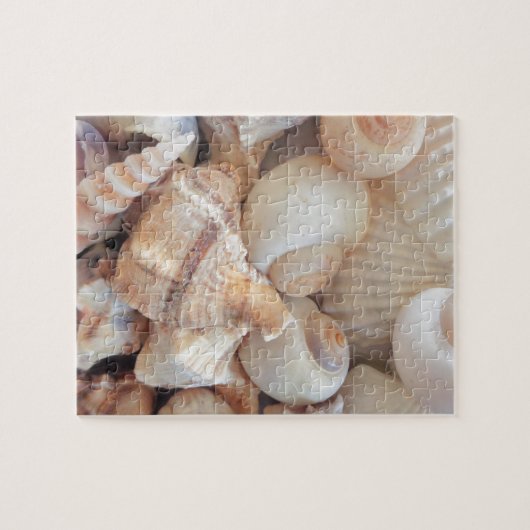 Zonnezomerzeeschelpen, zeehondenpels, strand Love Legpuzzel (Horizontaal)