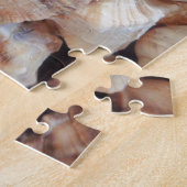 Zonnezomerzeeschelpen, zeehondenpels, strand Love Legpuzzel (Zijkant)